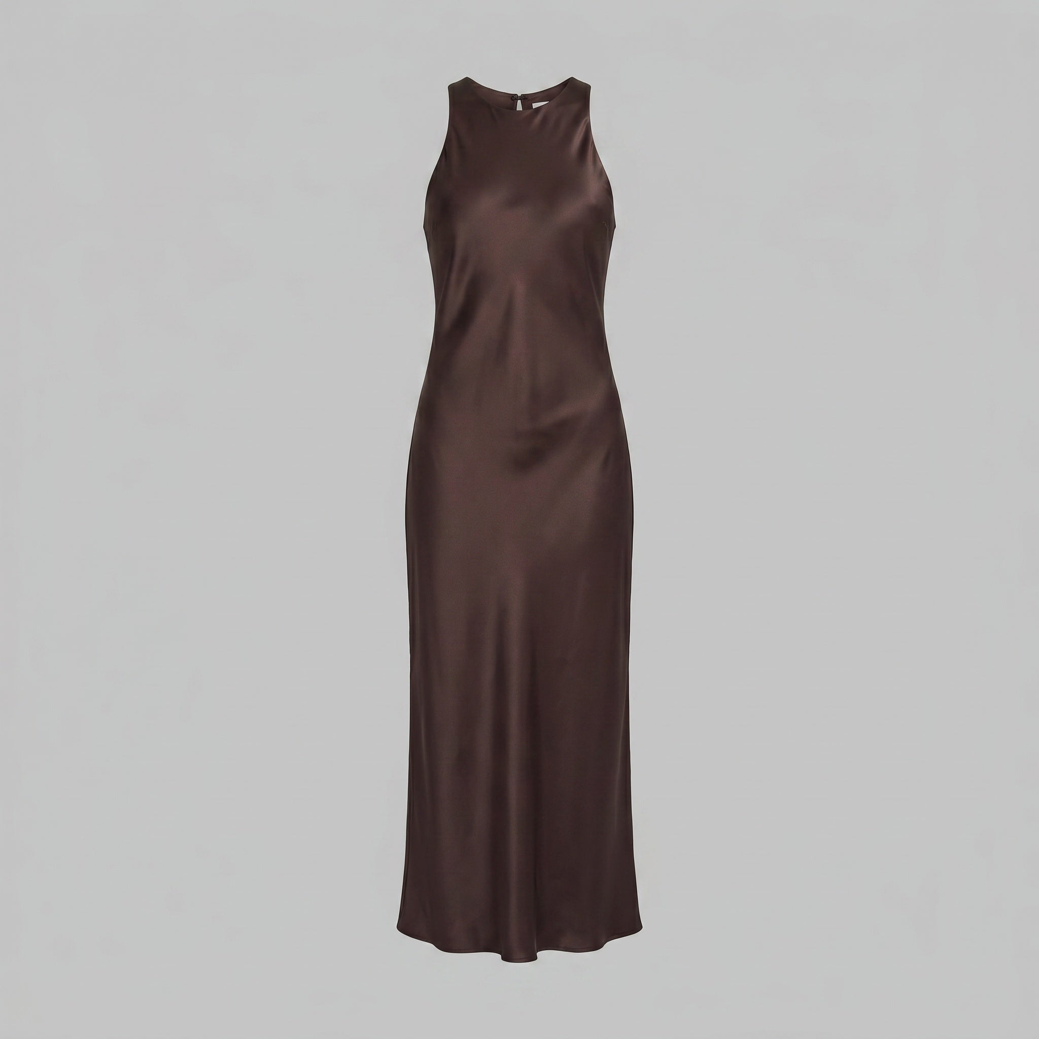 Vestido Midi Silhouette Marrón