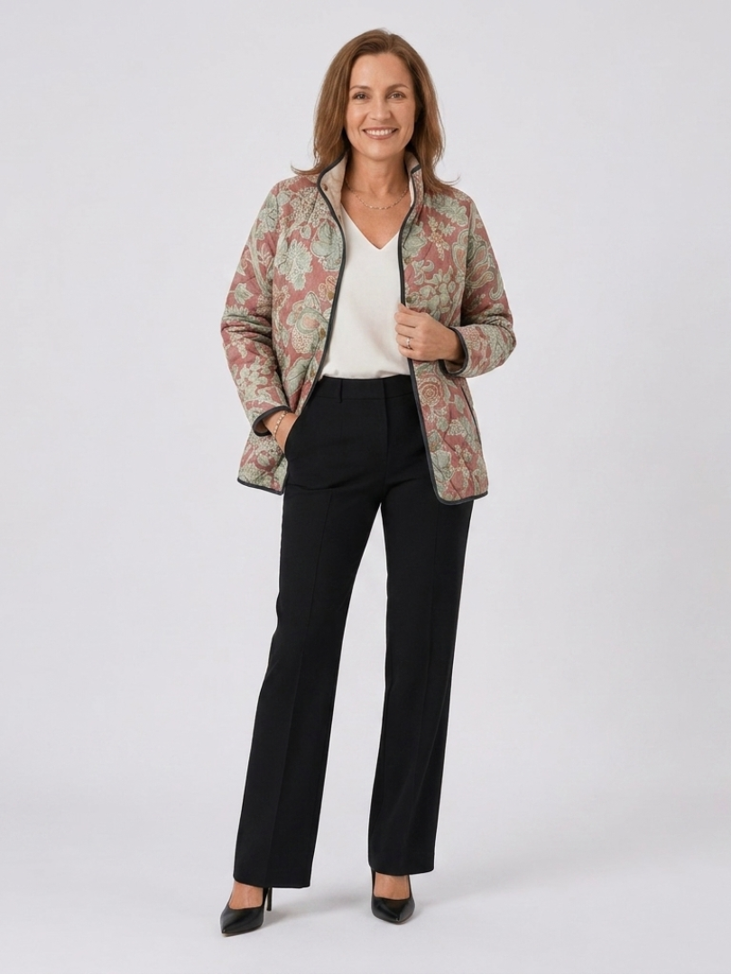 Chaqueta acolchada Damasco Terracota Pauline - Aukake