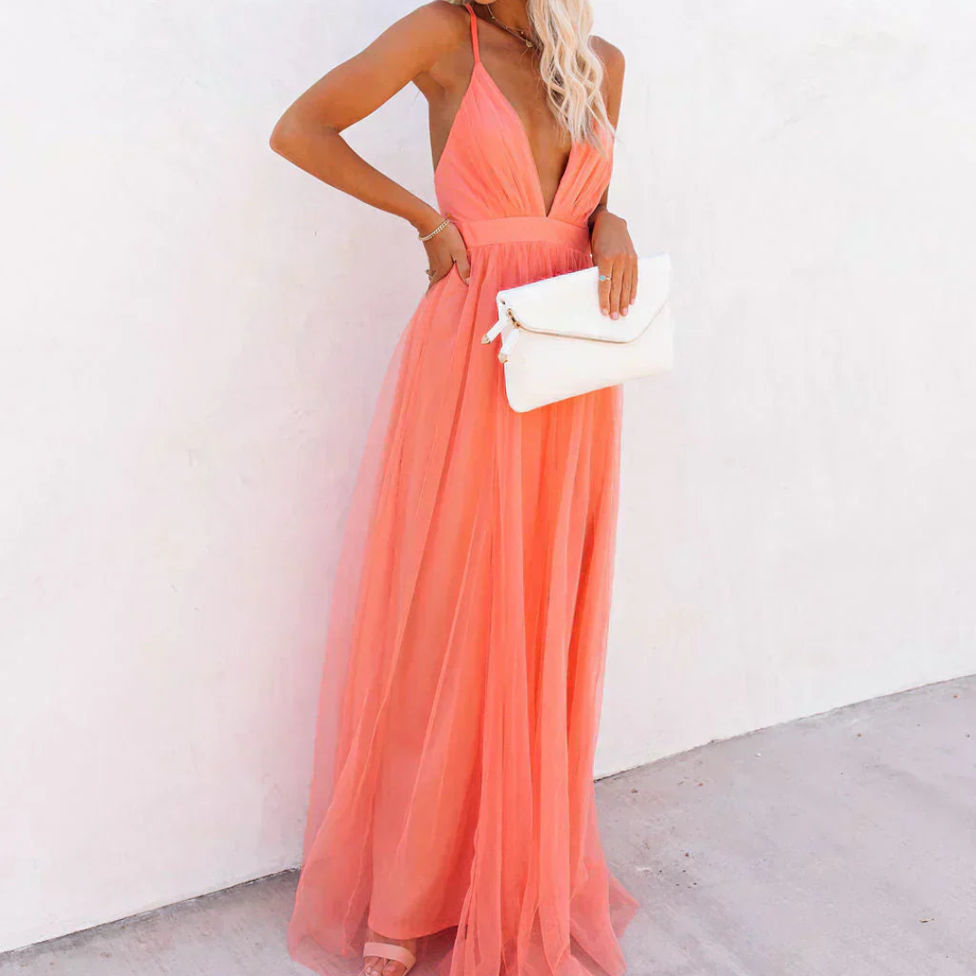 Ginebra | Vestido largo «Luce Corallo»