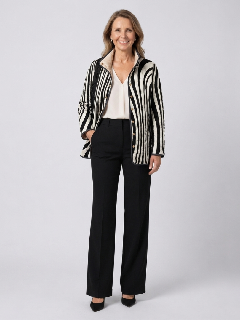 Chaqueta acolchada Gráfico Cebra Sylvie - Aukake