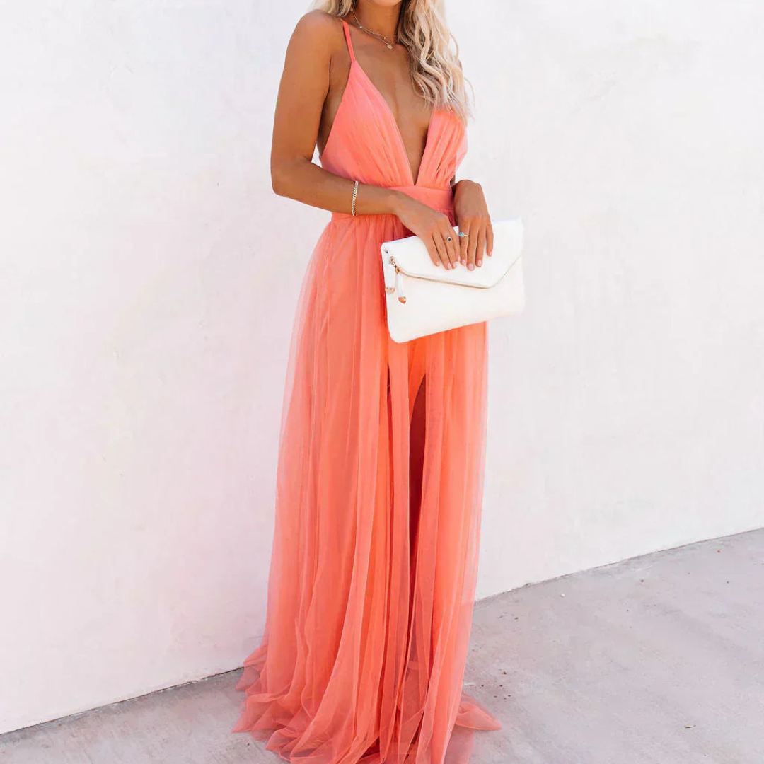 Ginebra | Vestido largo «Luce Corallo»