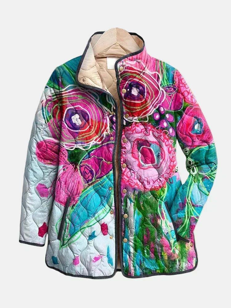 Chaqueta acolchada Acuarela Floral Lucie - Aukake