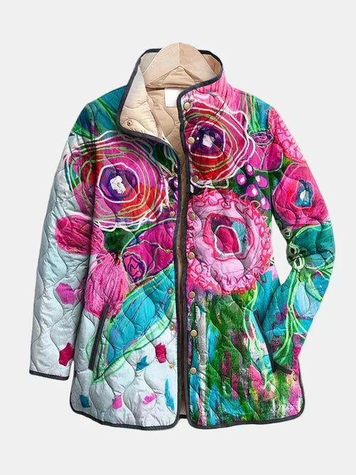 Chaqueta acolchada Acuarela Floral Lucie - Aukake