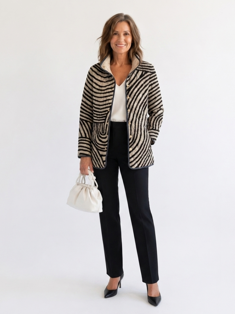 Chaqueta acolchada Círculos Dibujados Léa - Aukake