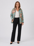 Chaqueta acolchada Rosas Celadón Mathilde - Aukake
