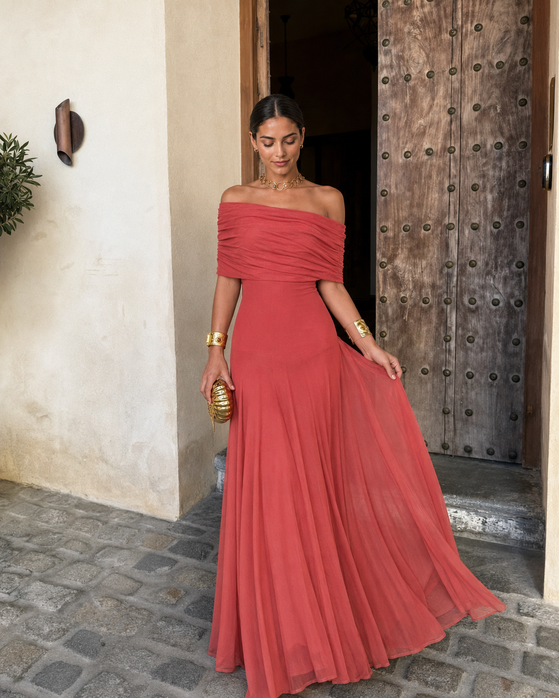 Vestido Toledo en Terracota Claro