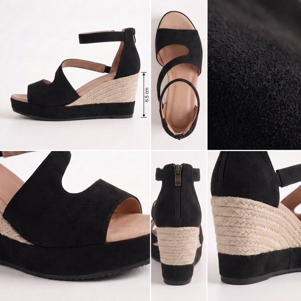 Monica | Cuña de Esparto para el Verano con Cremallera