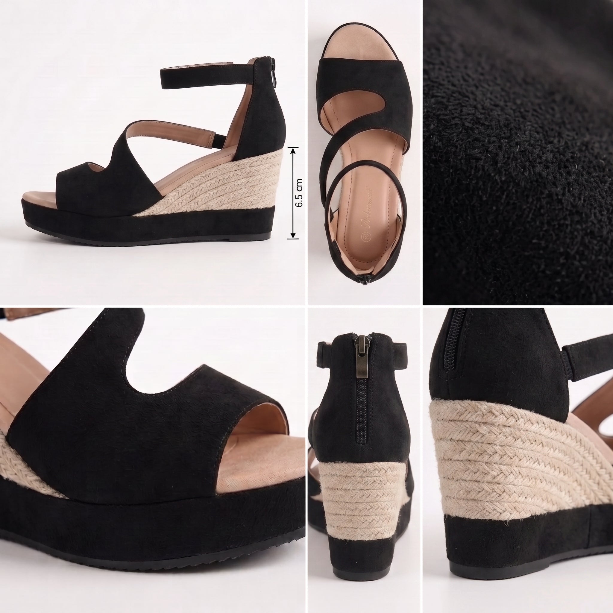 Monica | Cuña de Esparto para el Verano con Cremallera
