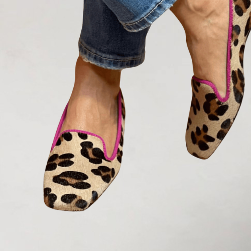 Estelle™ | Mocasines con estampado de leopardo