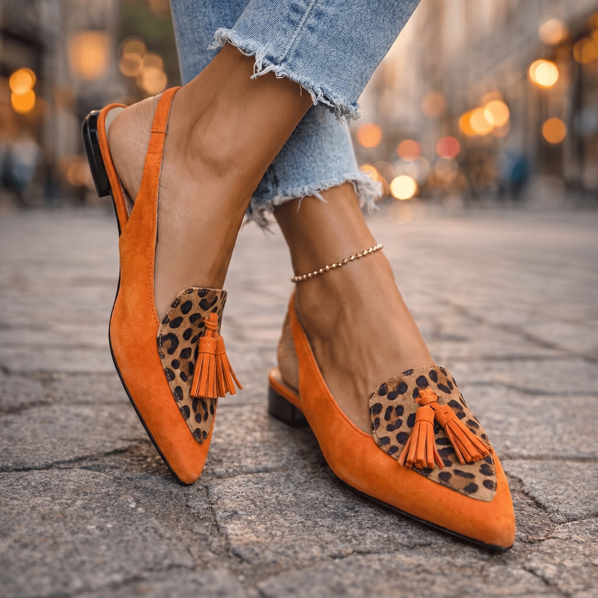 Sandalias Eliza con tiras y borlas