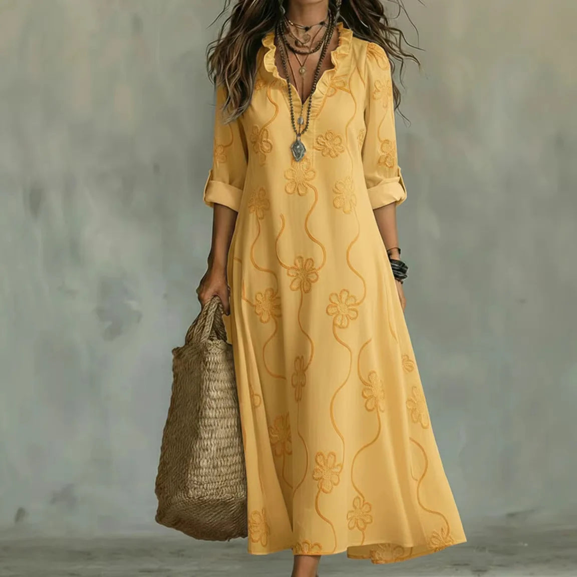 Vestido largo de verano Sienna con estampado floral