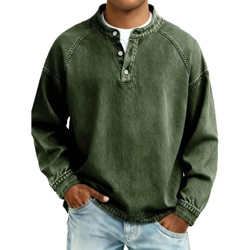 Camisa de manga larga Pedro | Camisa vintage de hombre con botones