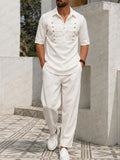 Conjunto de camisa y pantalones de estilo retro informal