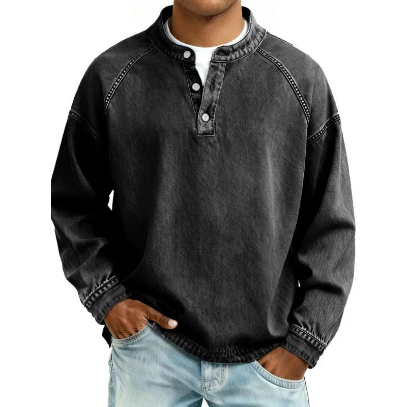 Camisa de manga larga Pedro | Camisa vintage de hombre con botones