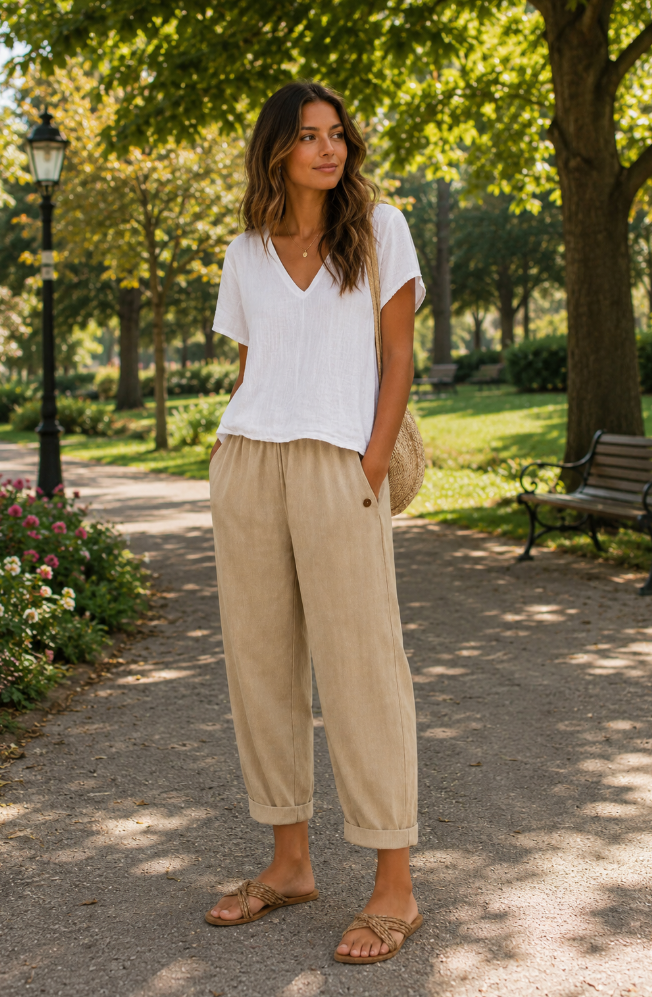 Maja | Pantalones de lino ligeros