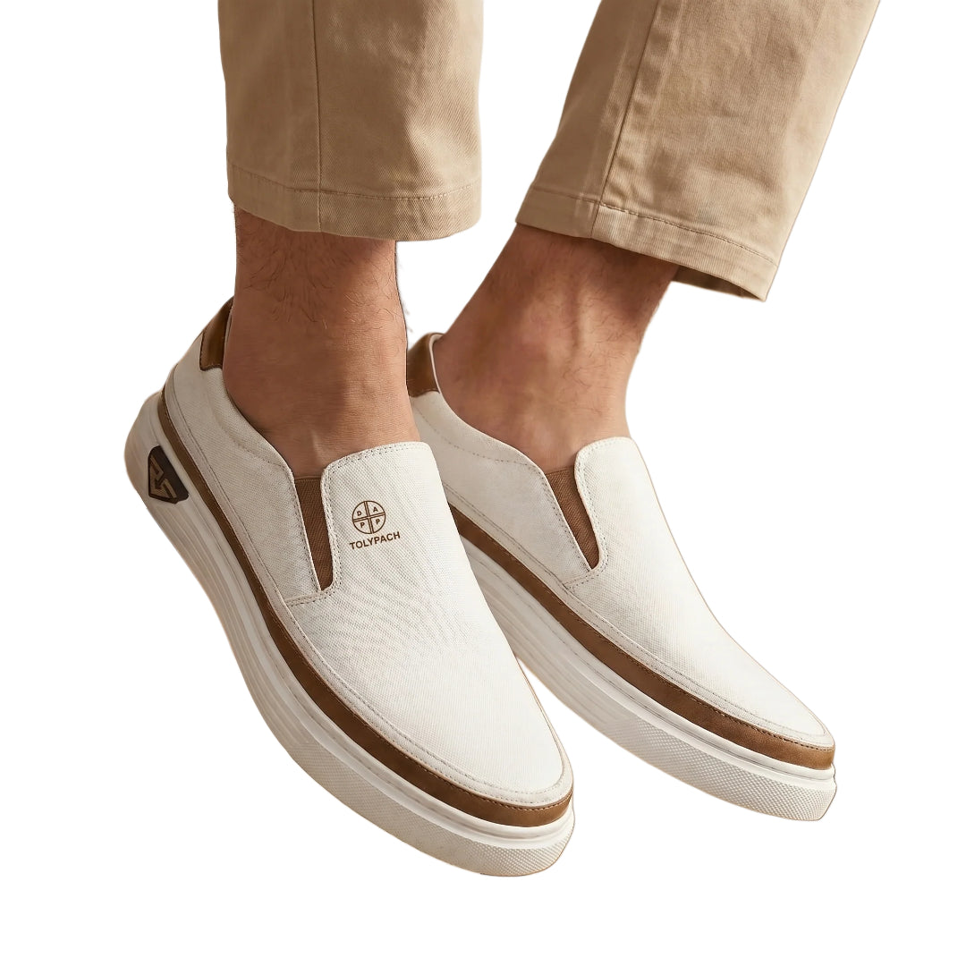 TURÍN – Zapatillas sin cordones de cuero para hombre