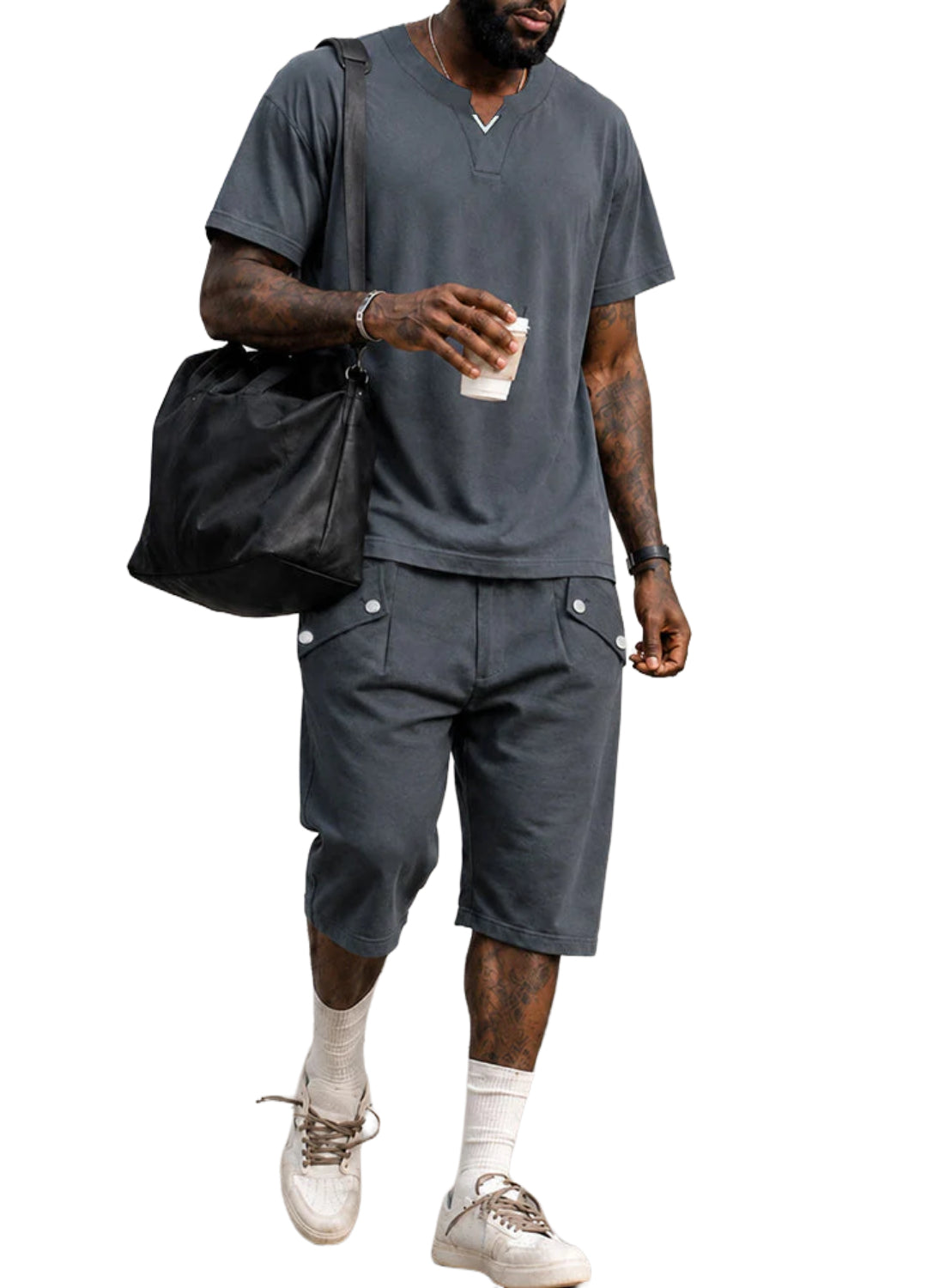 Conjunto deportivo de camiseta y pantalones cortos, muy cómodo