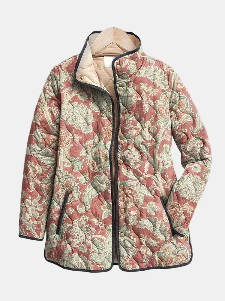 Chaqueta acolchada Damasco Terracota Pauline - Aukake
