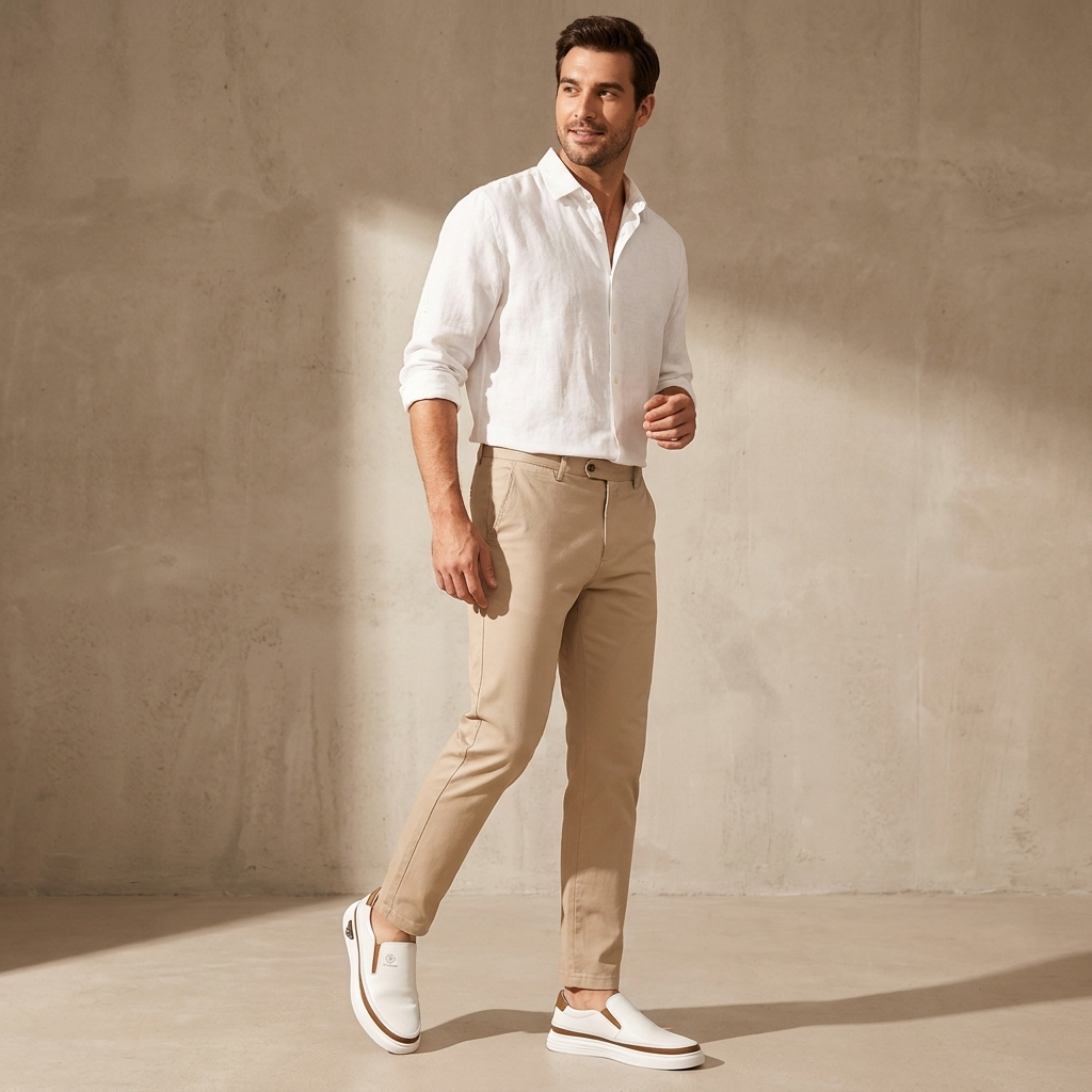 TURÍN – Zapatillas sin cordones de cuero para hombre