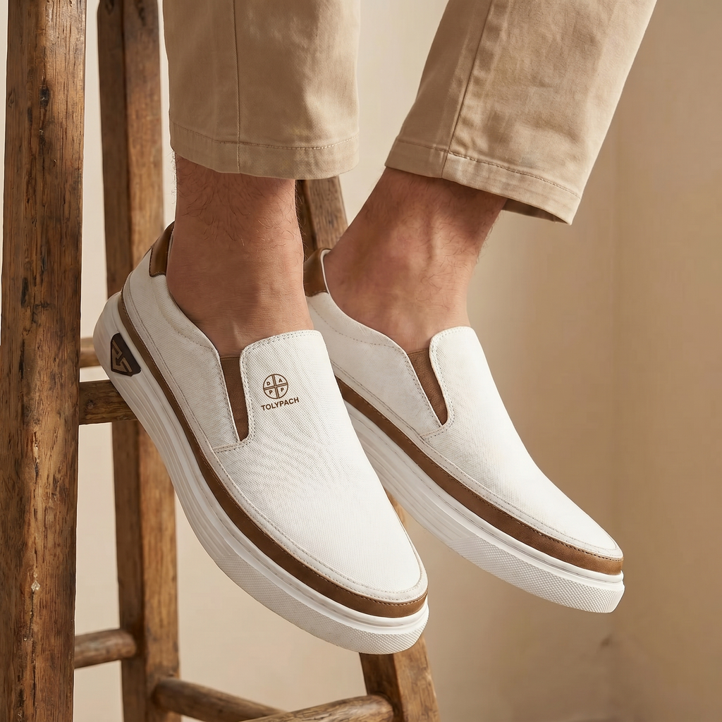 TURÍN – Zapatillas sin cordones de cuero para hombre