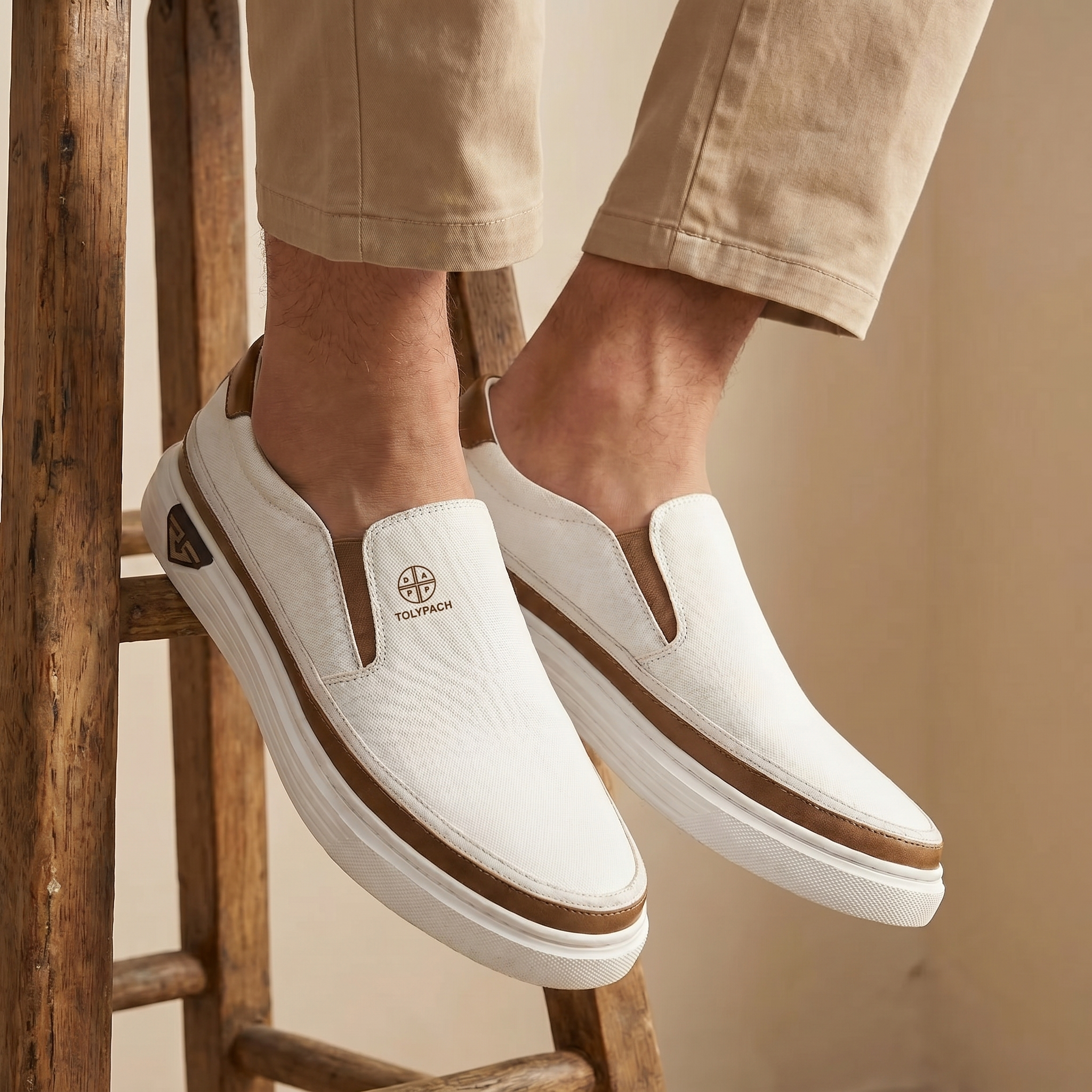 TURÍN – Zapatillas sin cordones de cuero para hombre