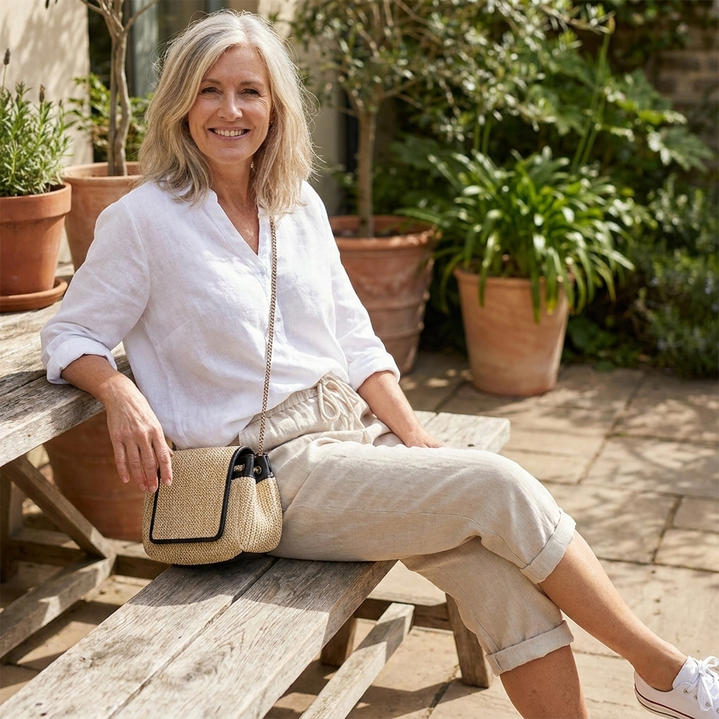 Laluna | Pantalones cortos de algodón y lino para mujer