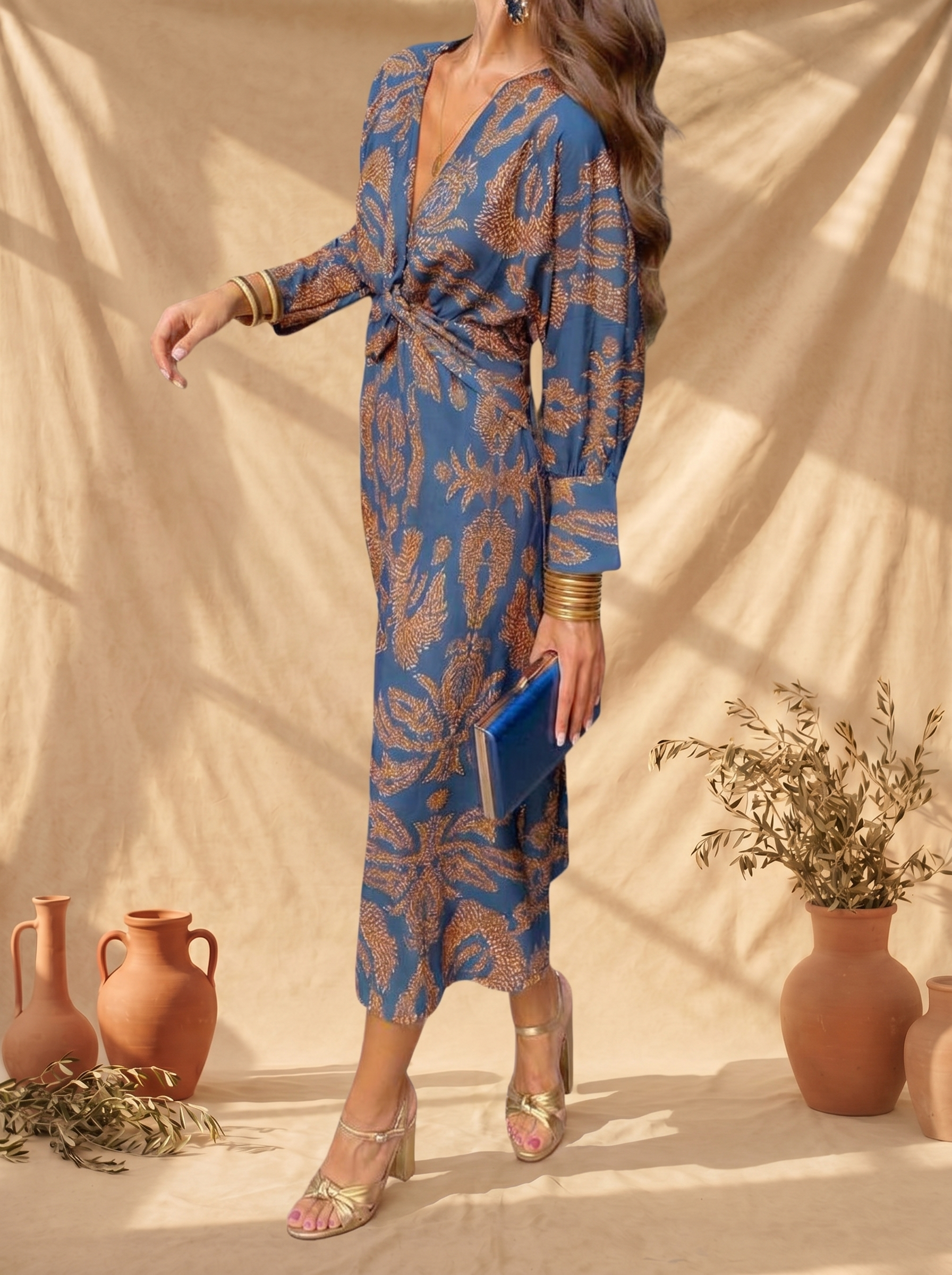 Celeste | Vestido midi