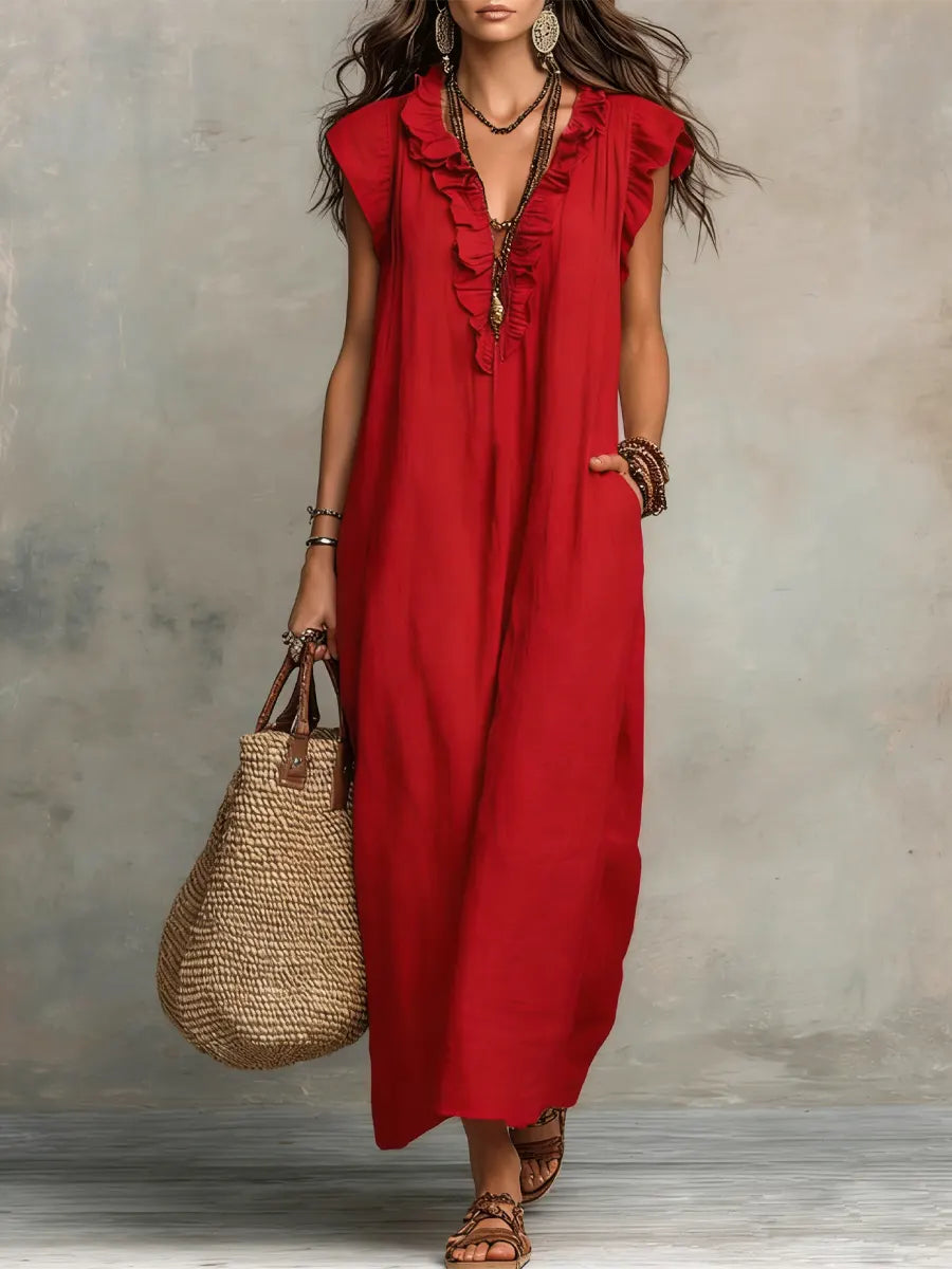 Camelia | Vestido maxi bohemio.