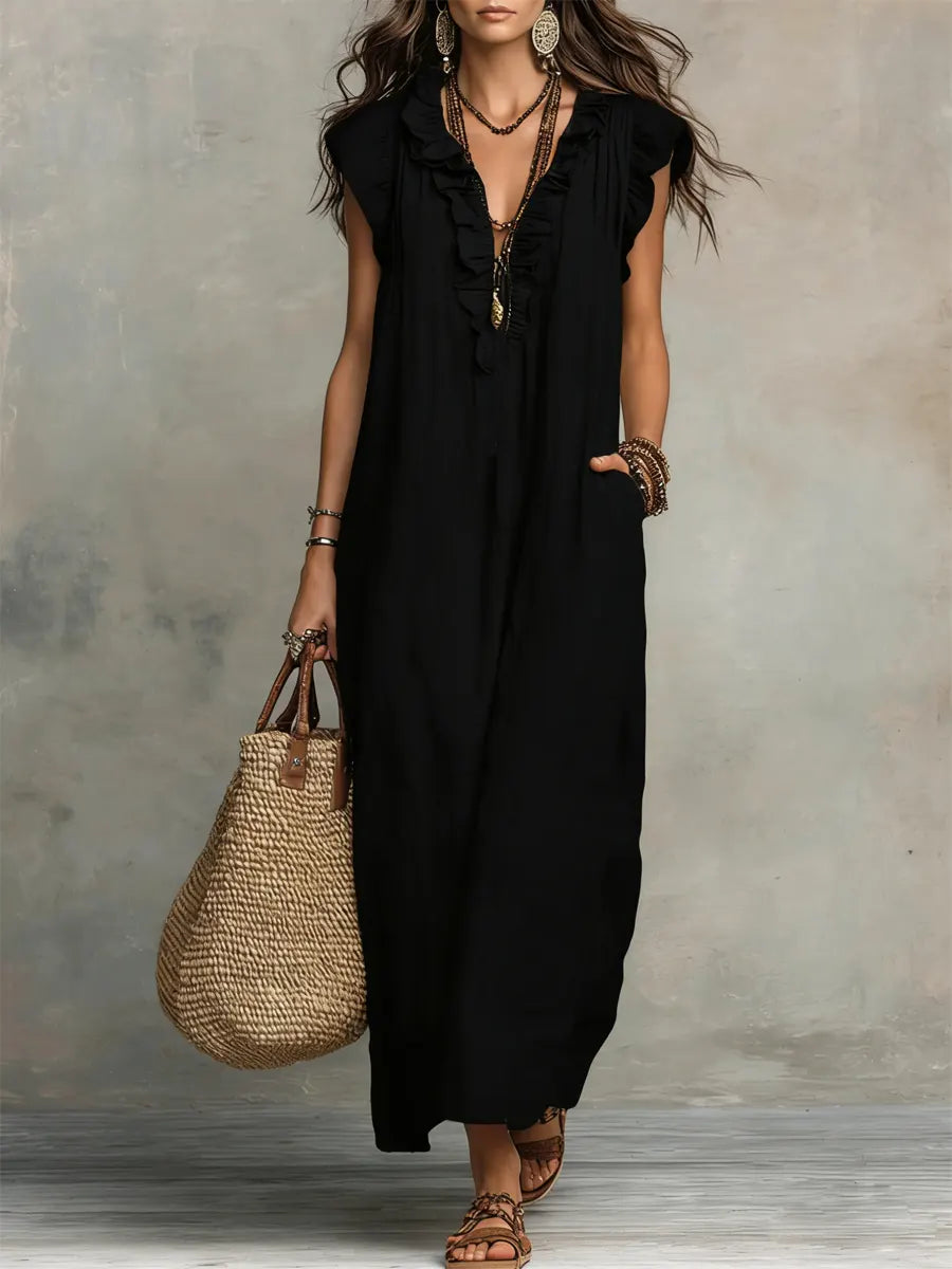 Camelia | Vestido maxi bohemio.