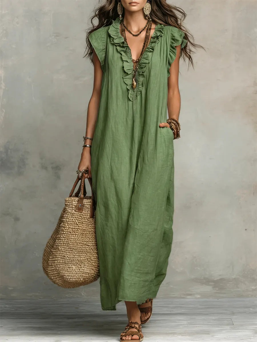 Camelia | Vestido maxi bohemio.