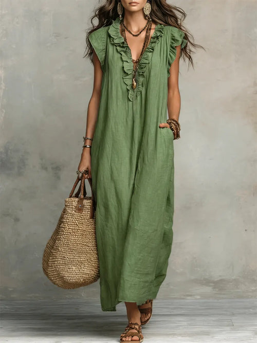 Camelia | Vestido maxi bohemio.